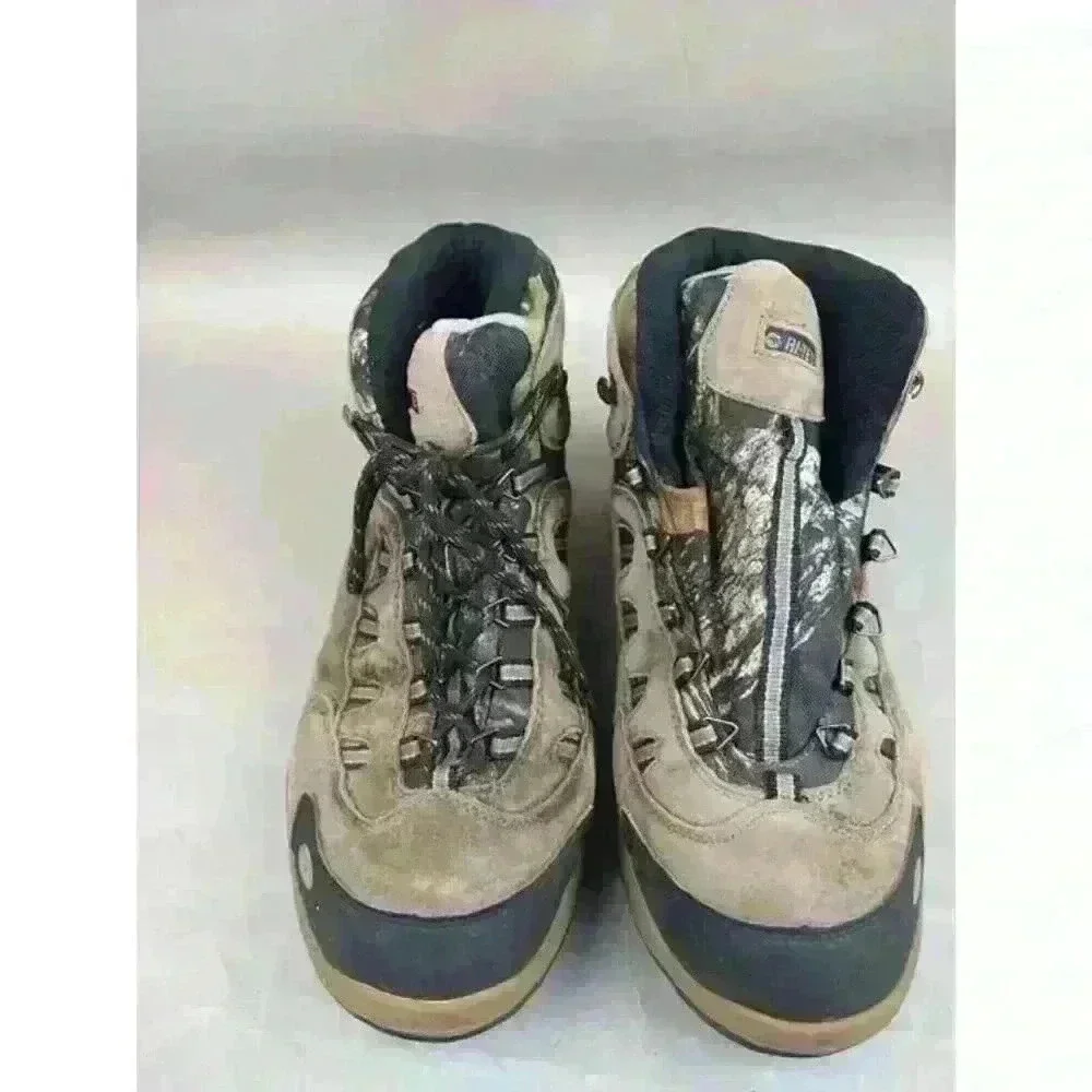 Hi-Tec Bandera‎ Mid Waterproof Hiking Boots Suede Leather Tan Mens 14 New Laces